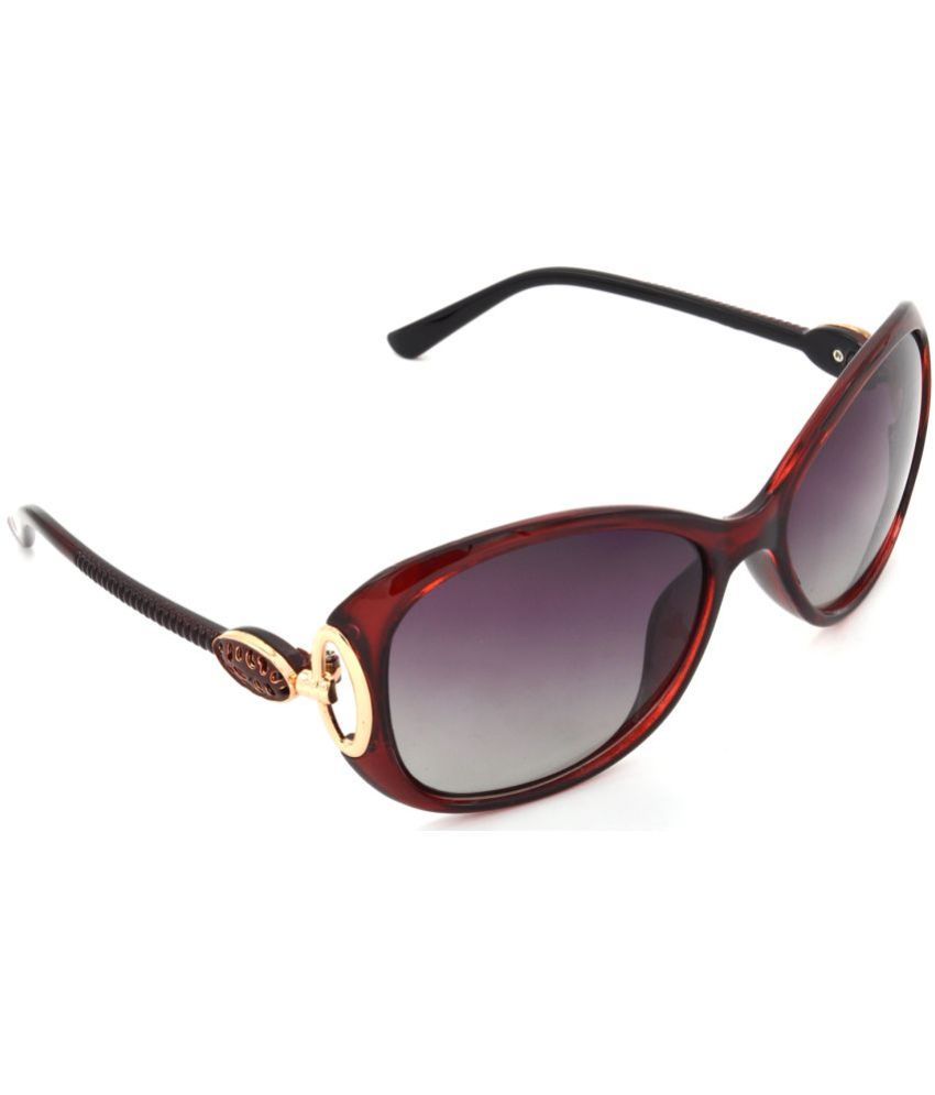     			RED LEAF Red Rectangular Sunglasses ( Pack of 1 )