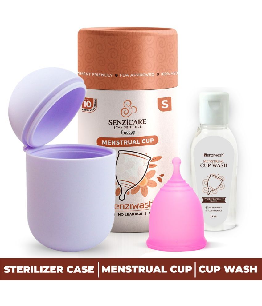     			Senziwash Silicone Reusable Menstrual Cup Small ( Pack of 3 )