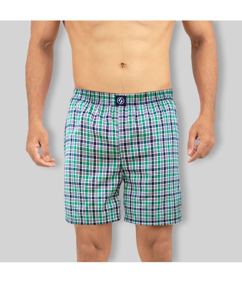     			Green Cotton Blend Men's Boxer- ( Pack of 1 )