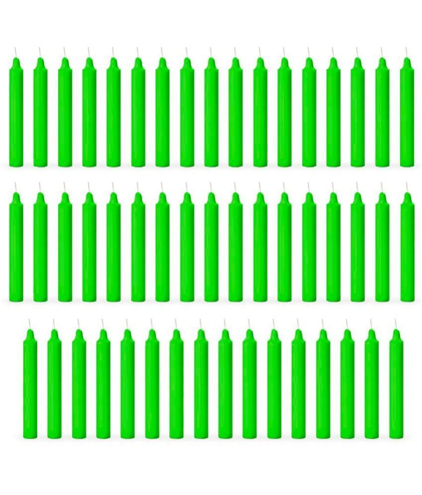     			ASIDEA Green Tapered Candle 10 cm ( Pack of 100 )