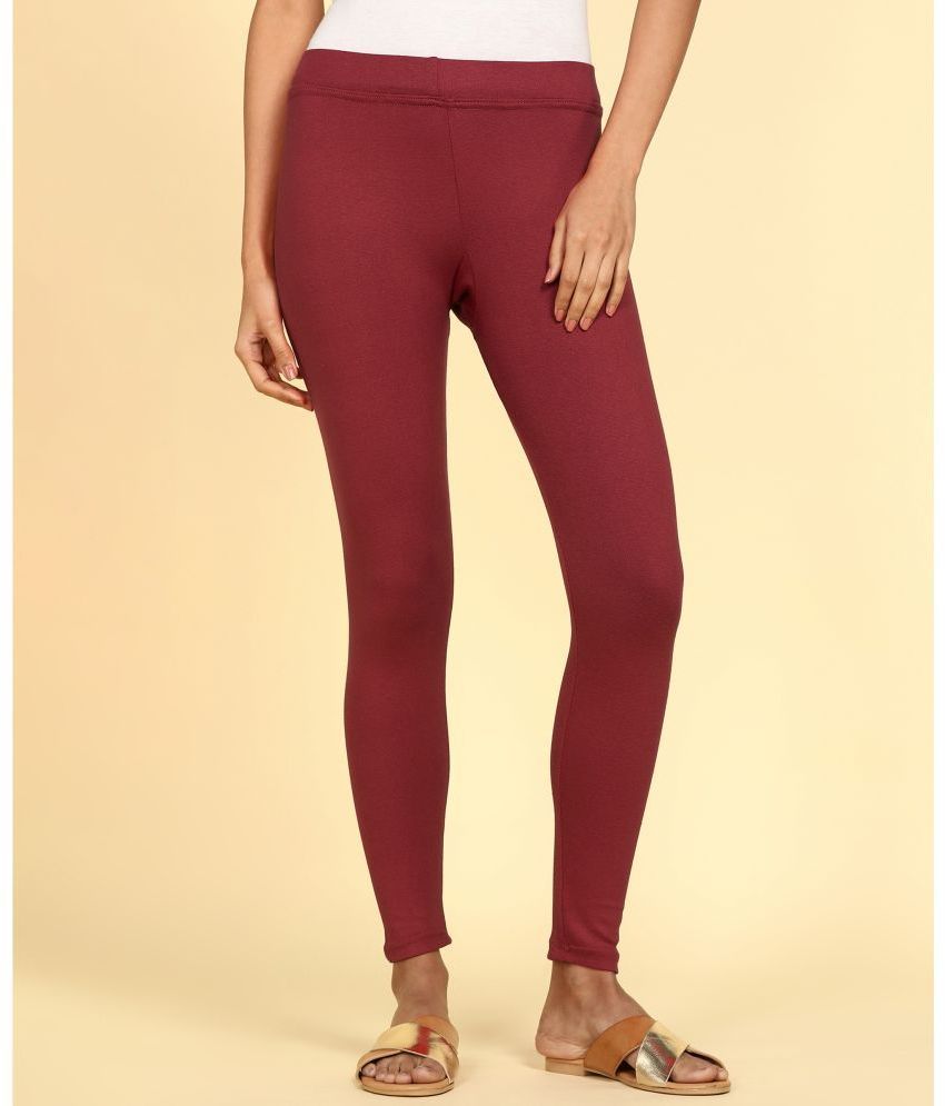     			Colorscube - Maroon Cotton Women's Leggings ( Pack of 1 )