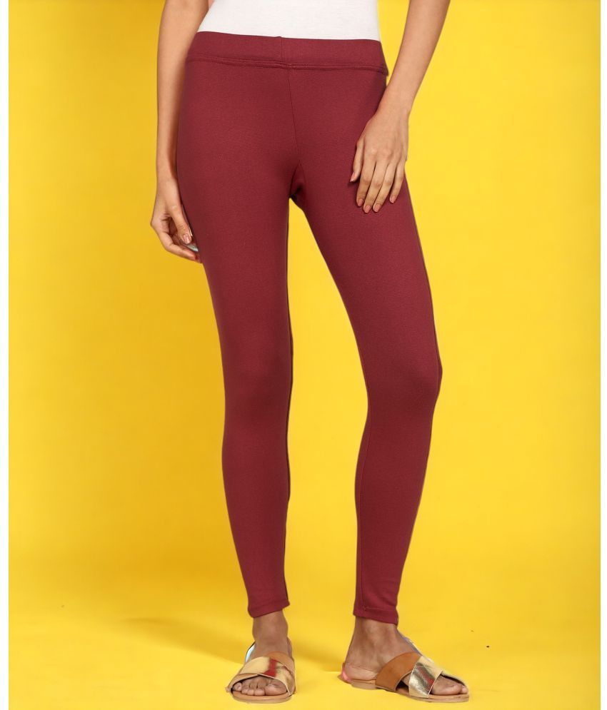     			Colorscube - Maroon Cotton Women's Leggings ( Pack of 1 )