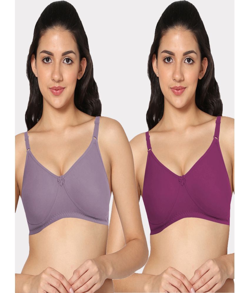     			IN CARE LINGERIE Pack of 2 Cotton Blend Lightly Padded Women's T-Shirt Bra ( Multicolor )