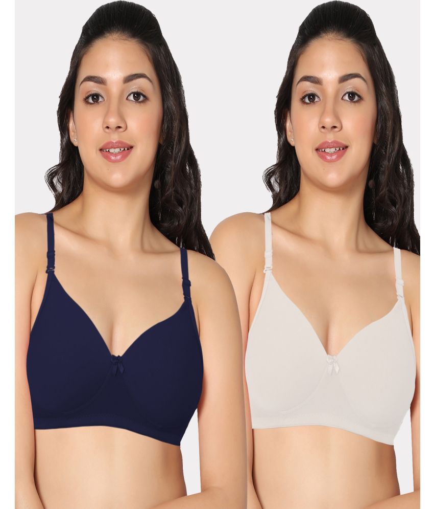     			IN CARE LINGERIE Multicolor Cotton Blend Heavily Padded Women's T-Shirt Bra ( Pack of 2 )