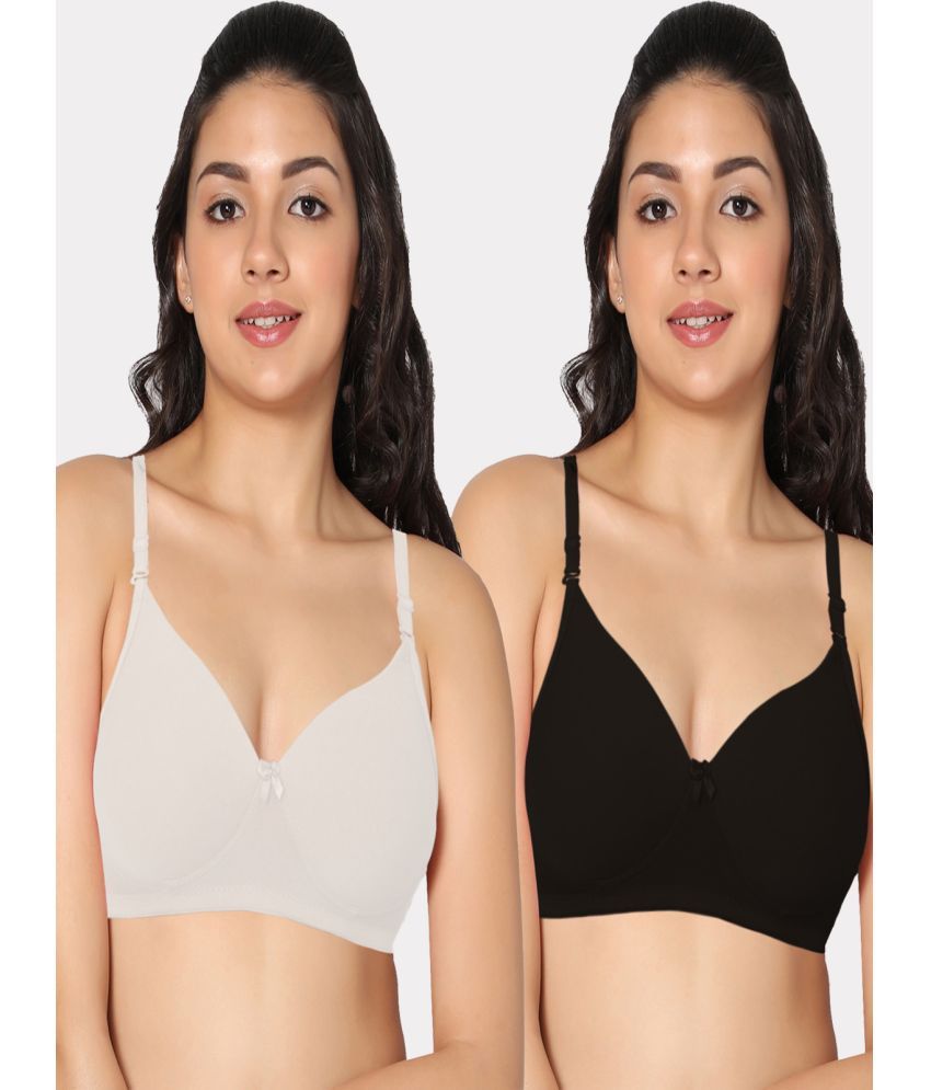     			IN CARE LINGERIE Multicolor Lycra Heavily Padded Women's T-Shirt Bra ( Pack of 2 )