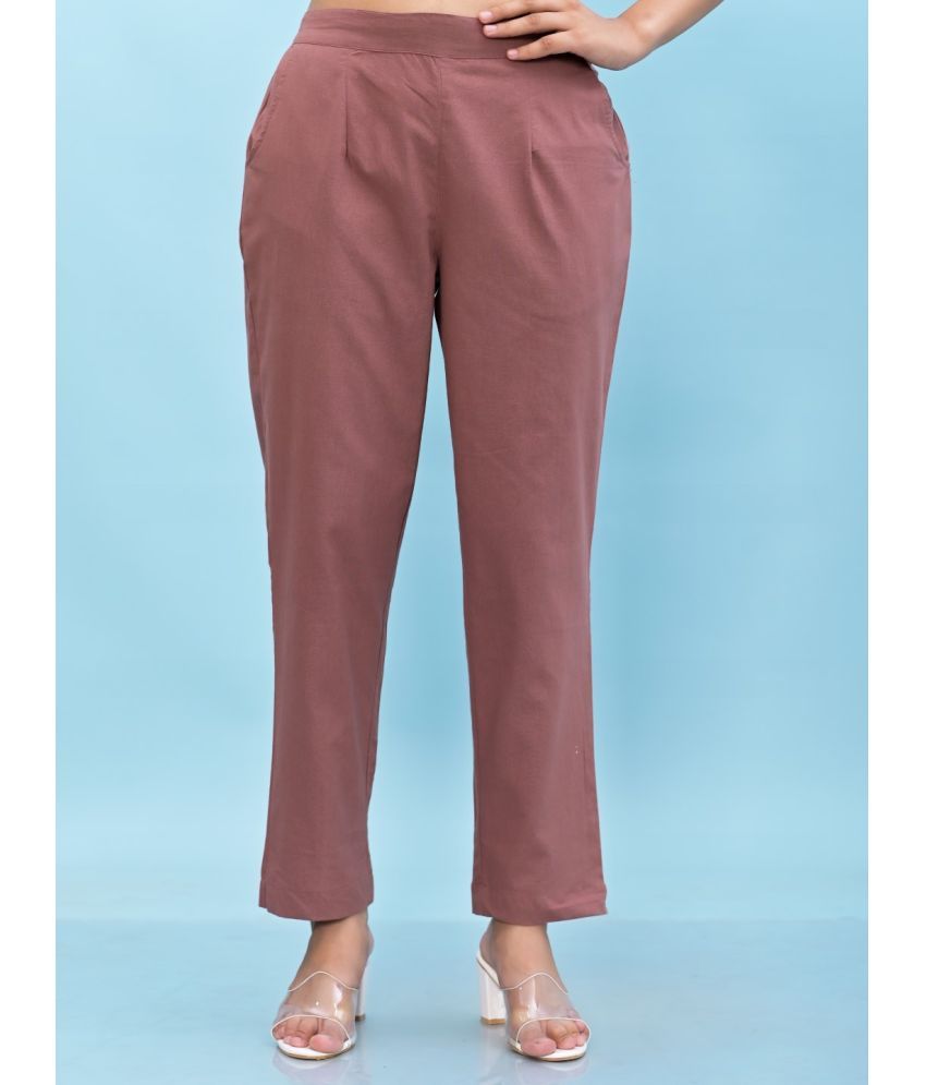     			Juniper - Mauve Cotton Women's Straight Pant ( Pack of 1 )