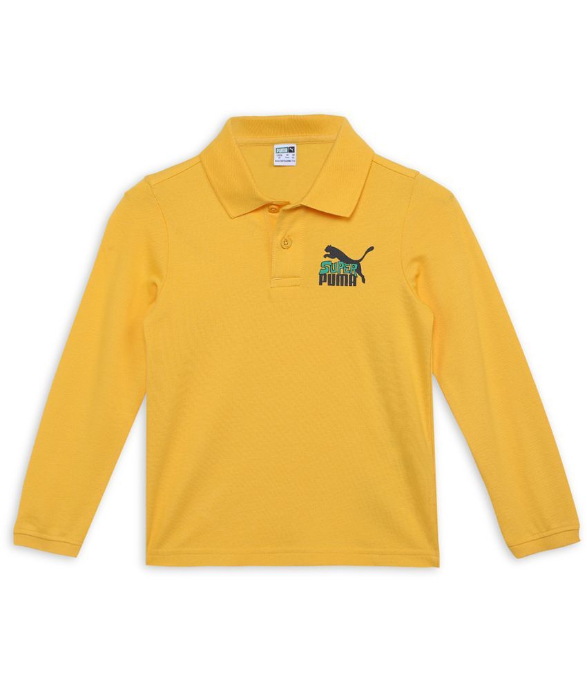     			Puma Yellow Cotton Boy's Polo T-Shirt ( Pack of 1 )