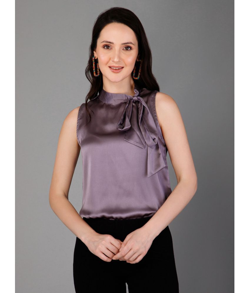     			Purys Purple Satin Women's Regular Top ( Pack of 1 )