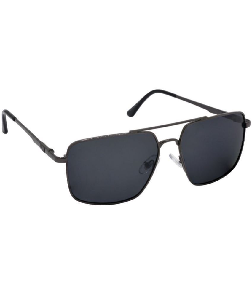     			RED LEAF Dark Grey Rectangular Sunglasses ( Pack of 1 )