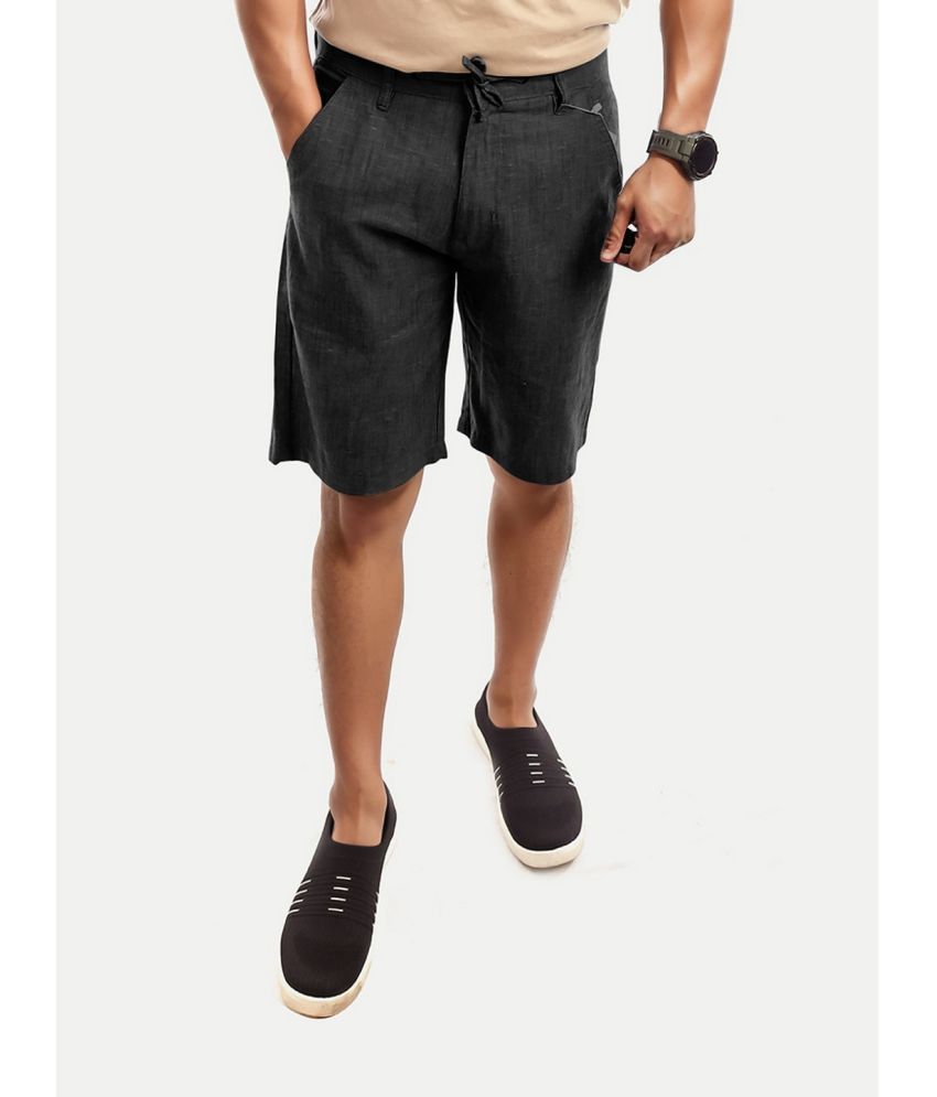     			Radprix Black Cotton Men's Shorts ( Pack of 1 )