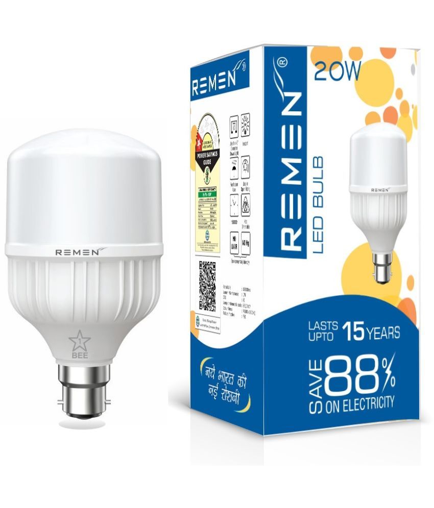     			Remen 20W Cool Day Light LED Bulb ( Single Pack )