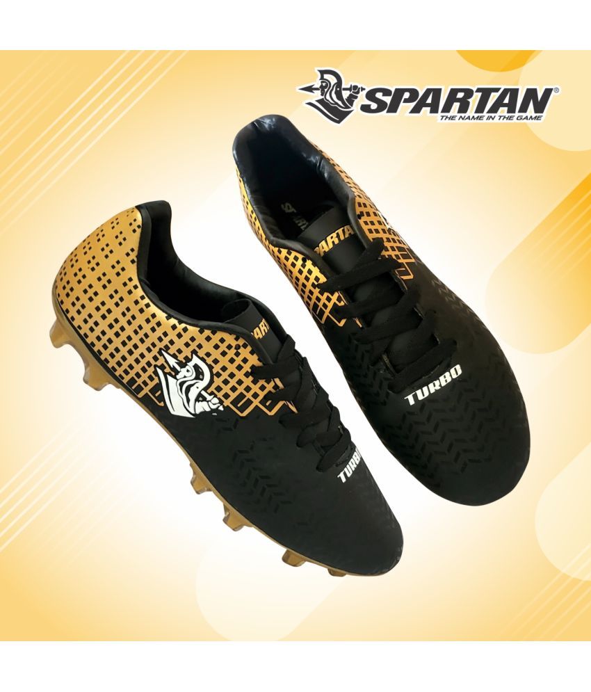     			Spartan Turbo Black Football Shoes