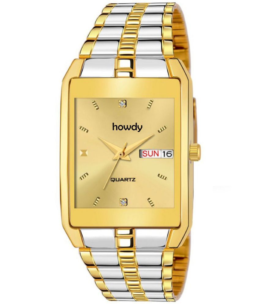     			howdy Gold Metal Analog Men's Watch