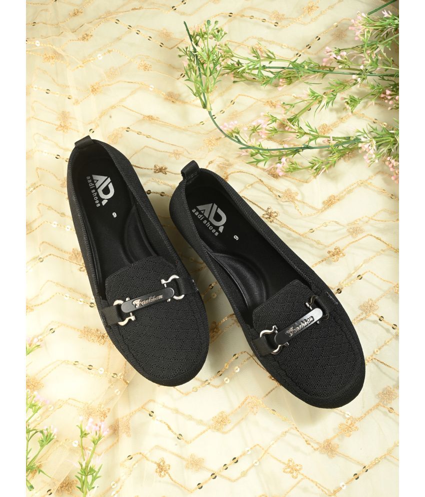     			Aadi Black Women's Casual Ballerinas