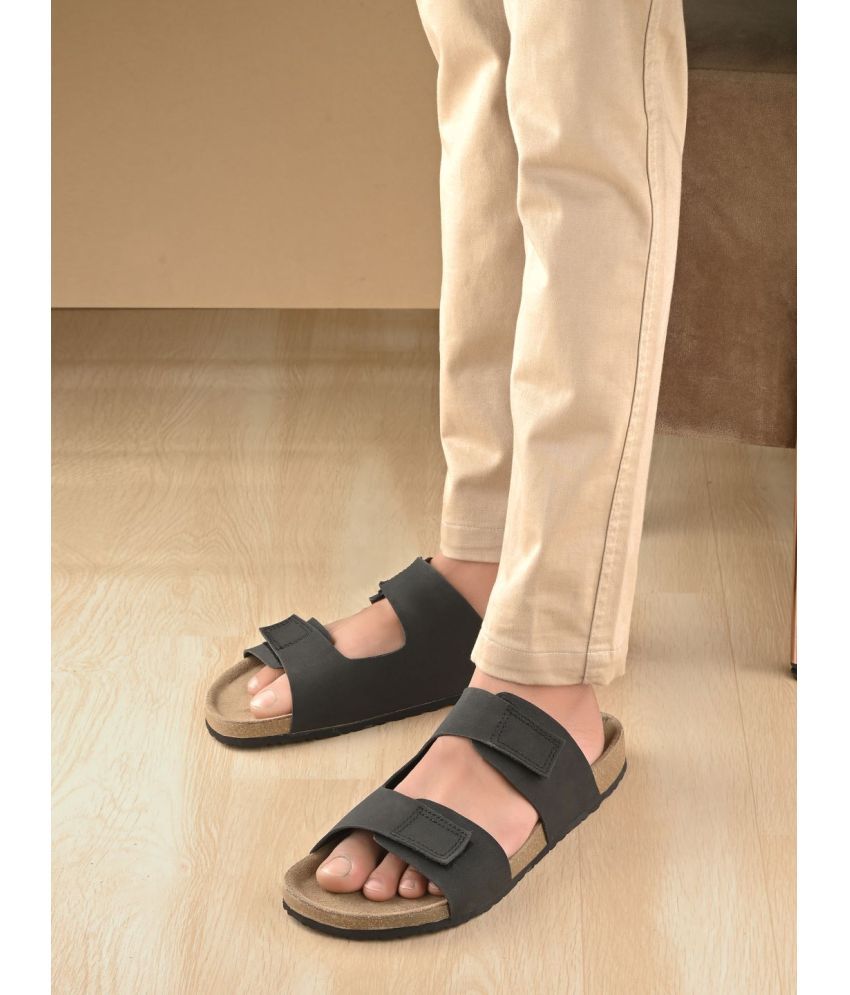     			Big Fox - Black Men's Sandals