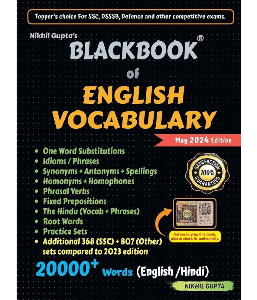     			BlackBook of English Vocabulary May 2024 by Nikhil Gupta Paperback – 1 May 2024