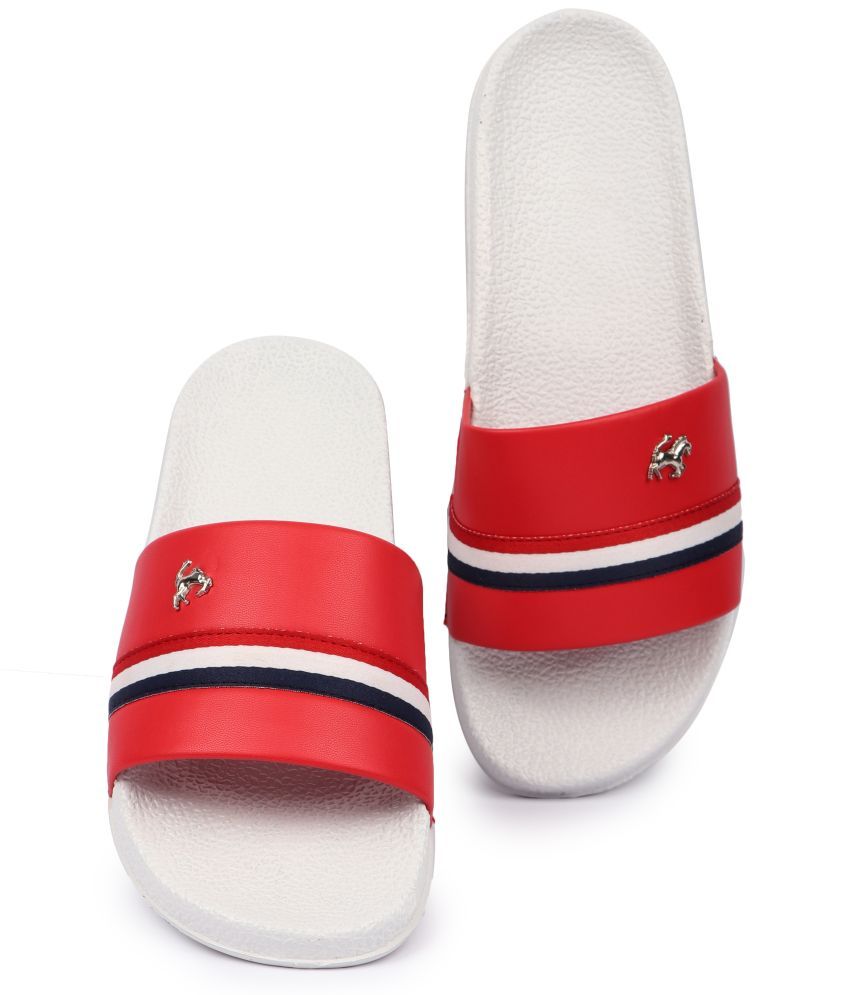     			CLOSHO Red Men's Slide Flip Flop