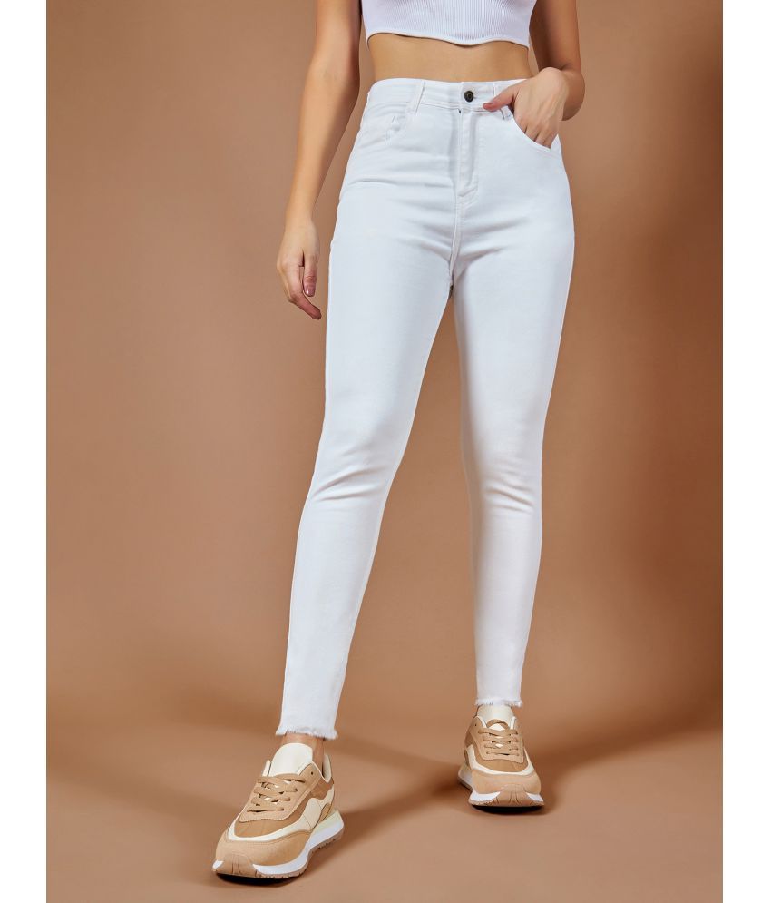     			Dolce Crudo - White Denim Skinny Fit Women's Jeans ( Pack of 1 )