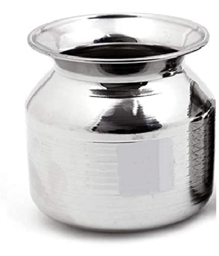     			Dynore Mataka/Kalash/Lota Steel Silver Water Container ( Set of 1 )