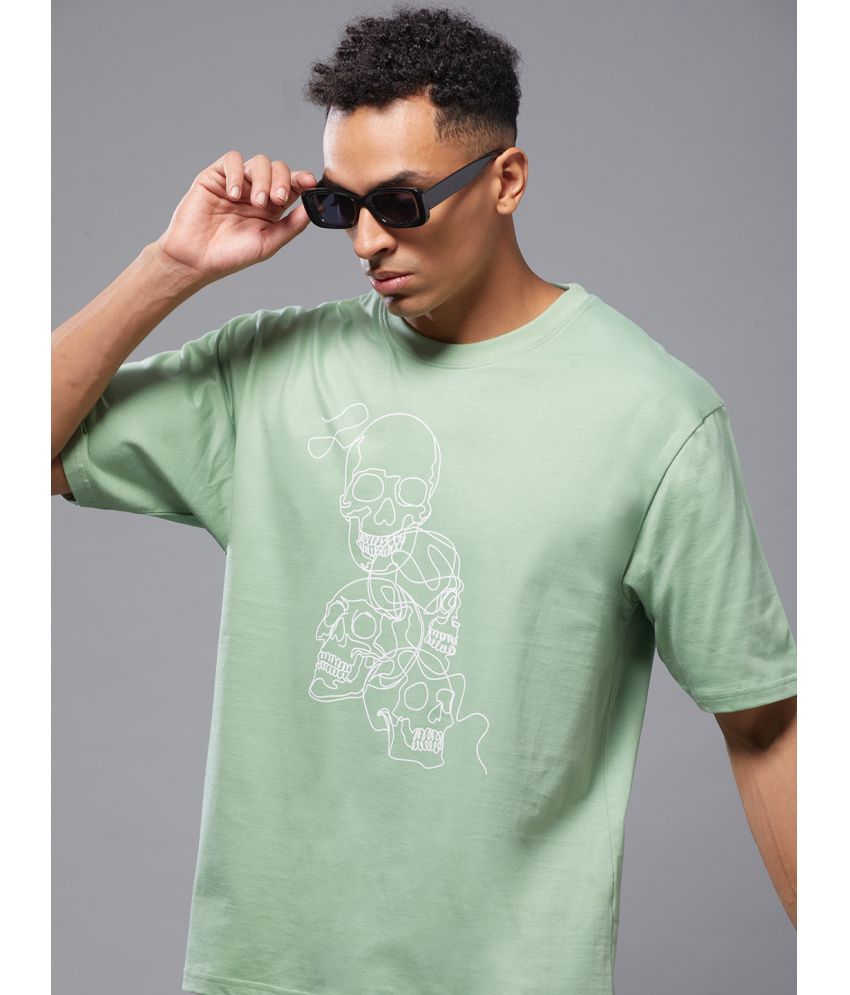     			Free Society Pack of 1 Cotton Oversized Fit Men's T-Shirt ( Green )