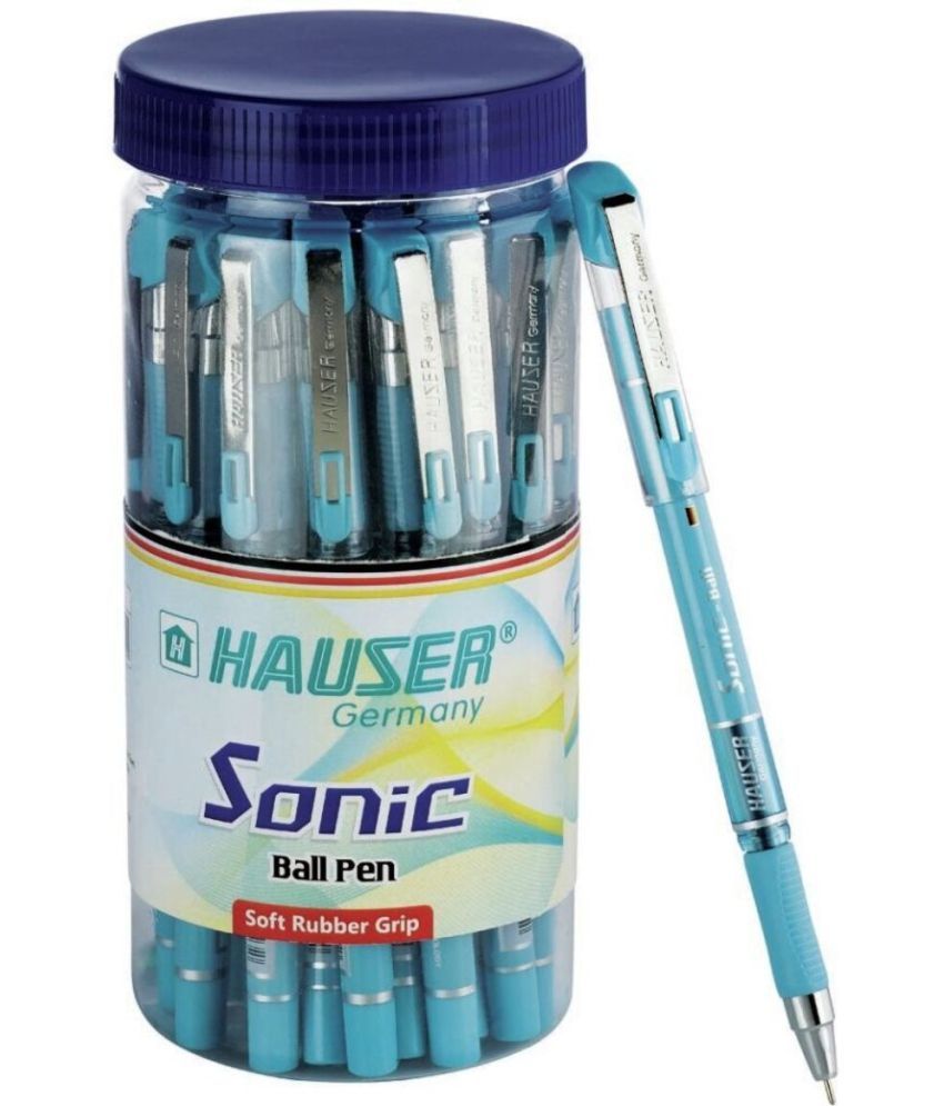     			Hauser Sonic Ball Pen Jar Pack Set Of 25 Ball Pens Blue Ink