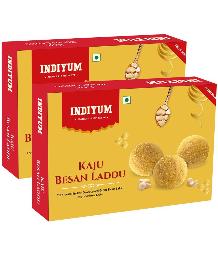     			Indiyum Kaju Besan Ladoo 800 gm Pack of 2