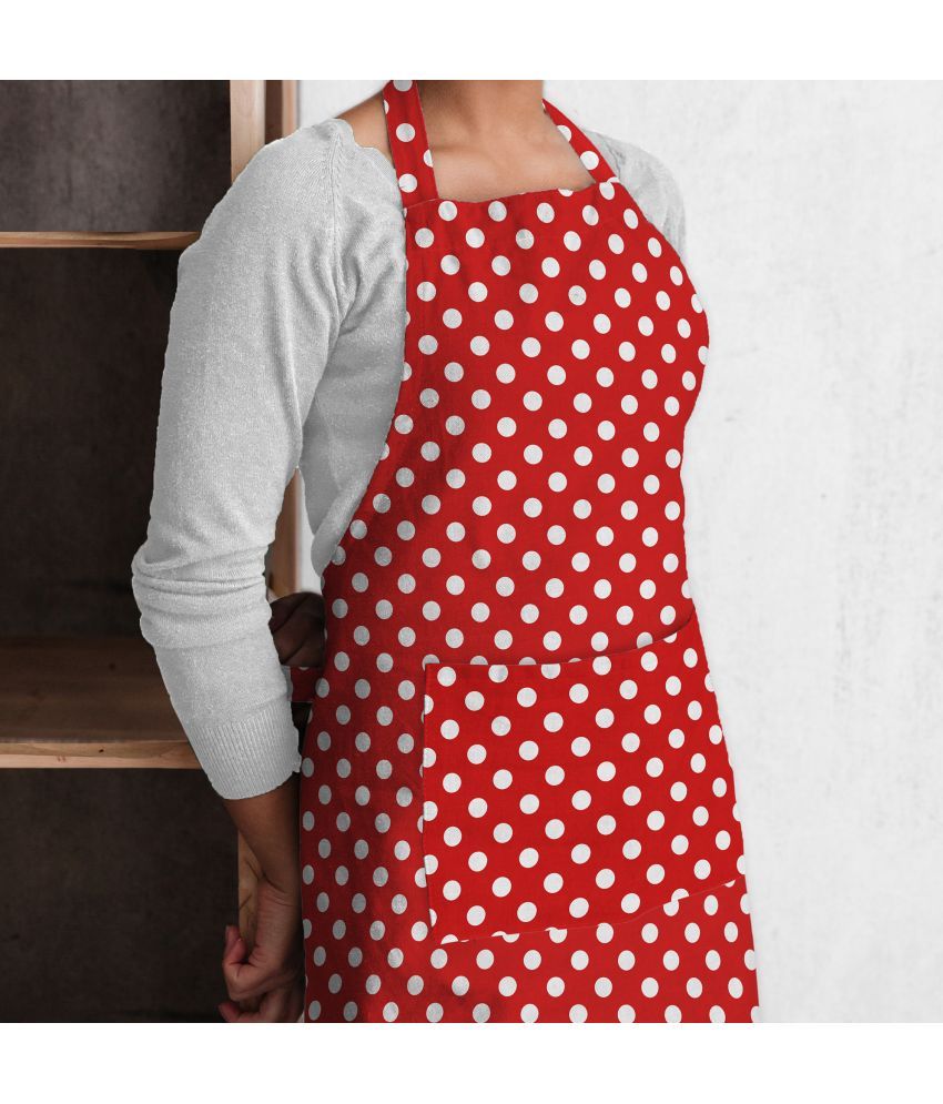     			Oasis Hometex Cotton Blend Printed Kitchen Apron with 1 Center Pocket ( Pack of 1 )