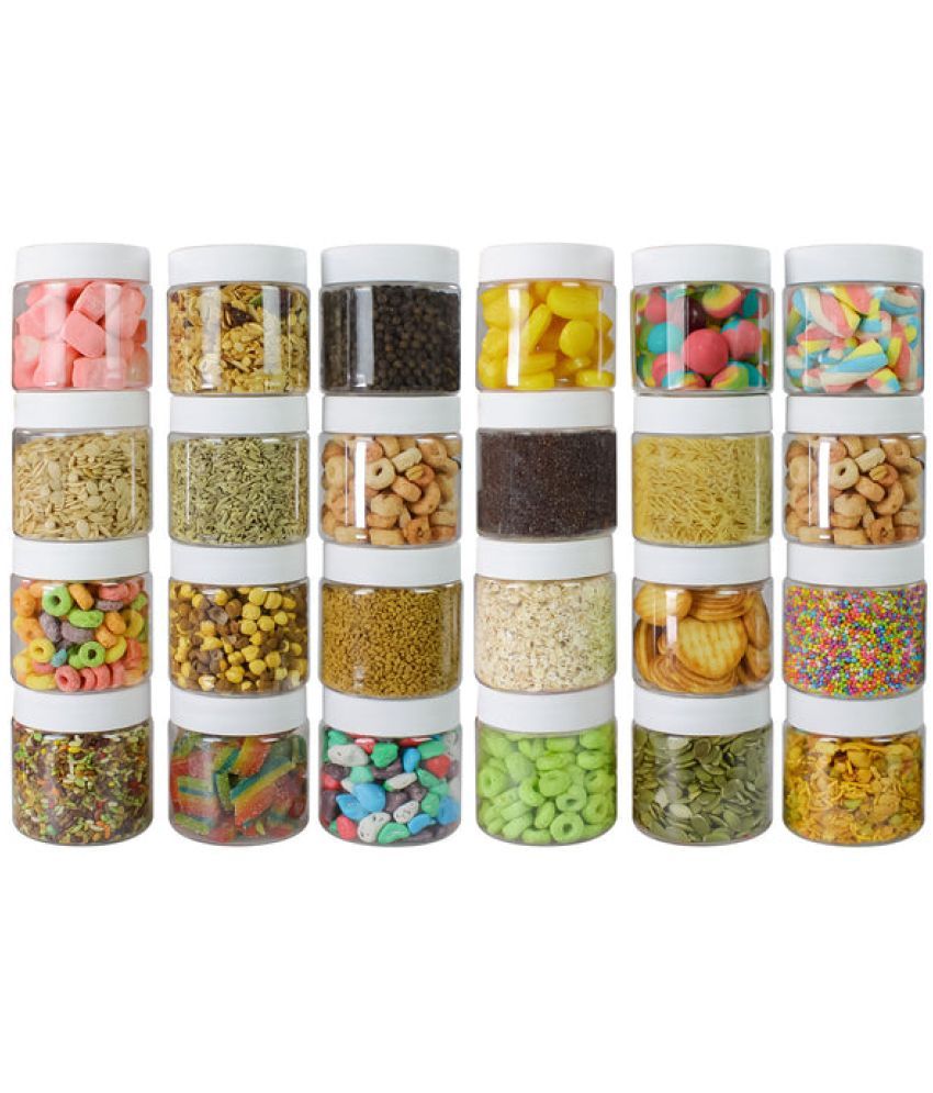     			PearlPet Dibbi-300gm Plastic White Multi-Purpose Container ( Set of 12 )