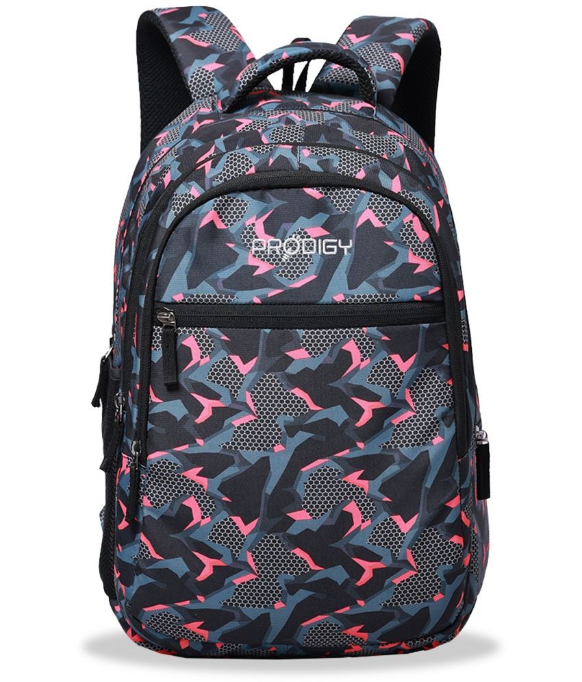     			Prodigy Black Polyester Backpack ( 30 Ltrs )