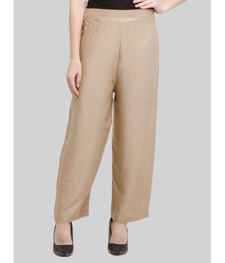     			Selvia Beige Rayon Regular Women's Casual Pants ( Pack of 1 )