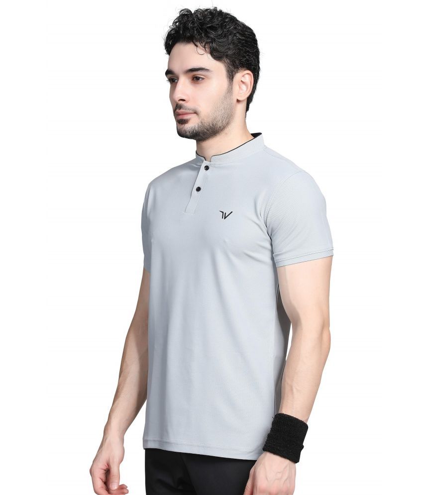     			WEWOK Polyester Regular Fit Solid Half Sleeves Men's Polo T Shirt - Light Grey ( Pack of 1 )