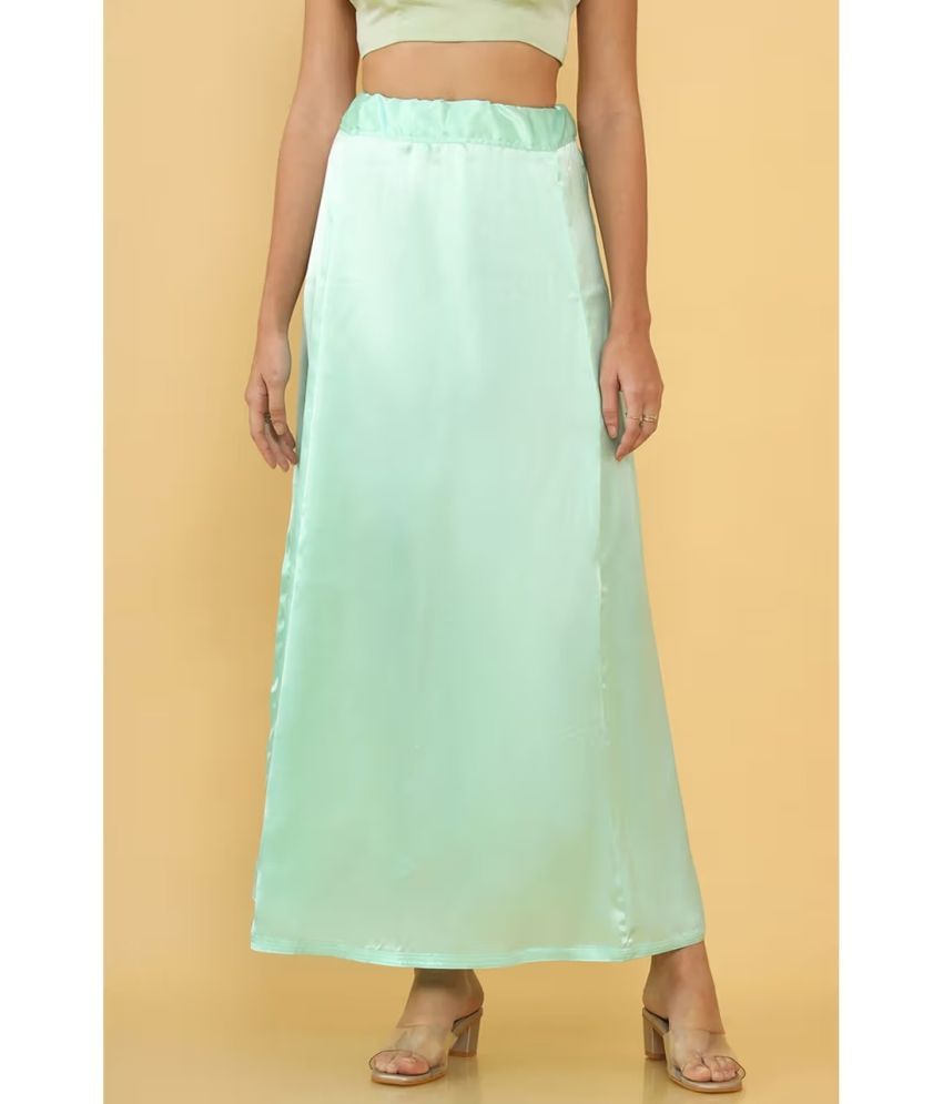     			kinu Green Satin Petticoat - Single