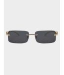 Dyana Core Gold Rectangular Sunglasses ( Pack of 1 )