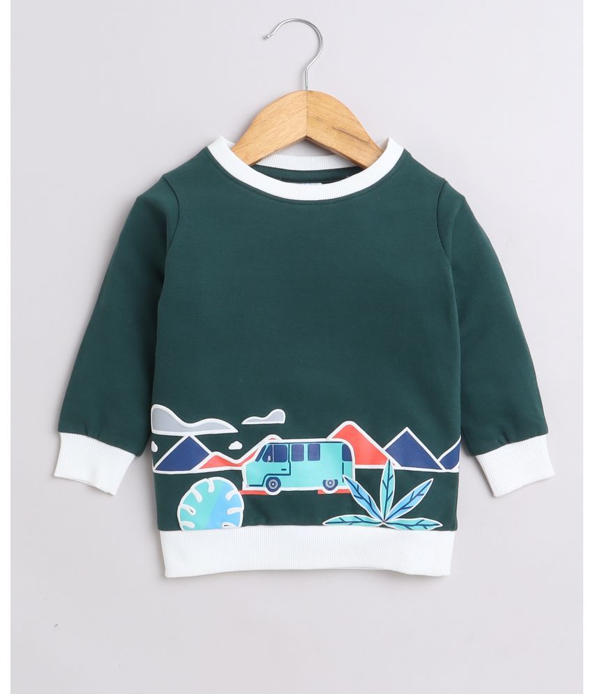     			BUMZEE Bottle Green Boys Full Sleeves Cotton Sweatshirt Age - 6-12 Months