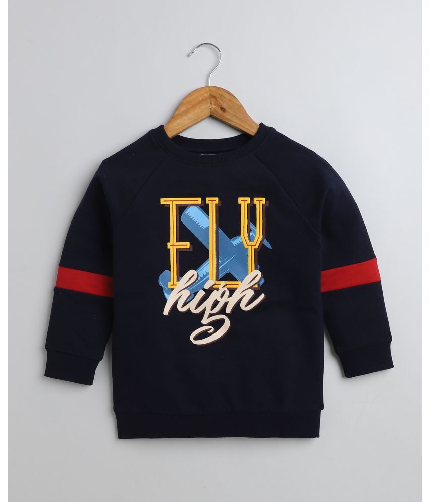     			BUMZEE Navy Cotton Boys Sweatshirt ( Pack of 1 )