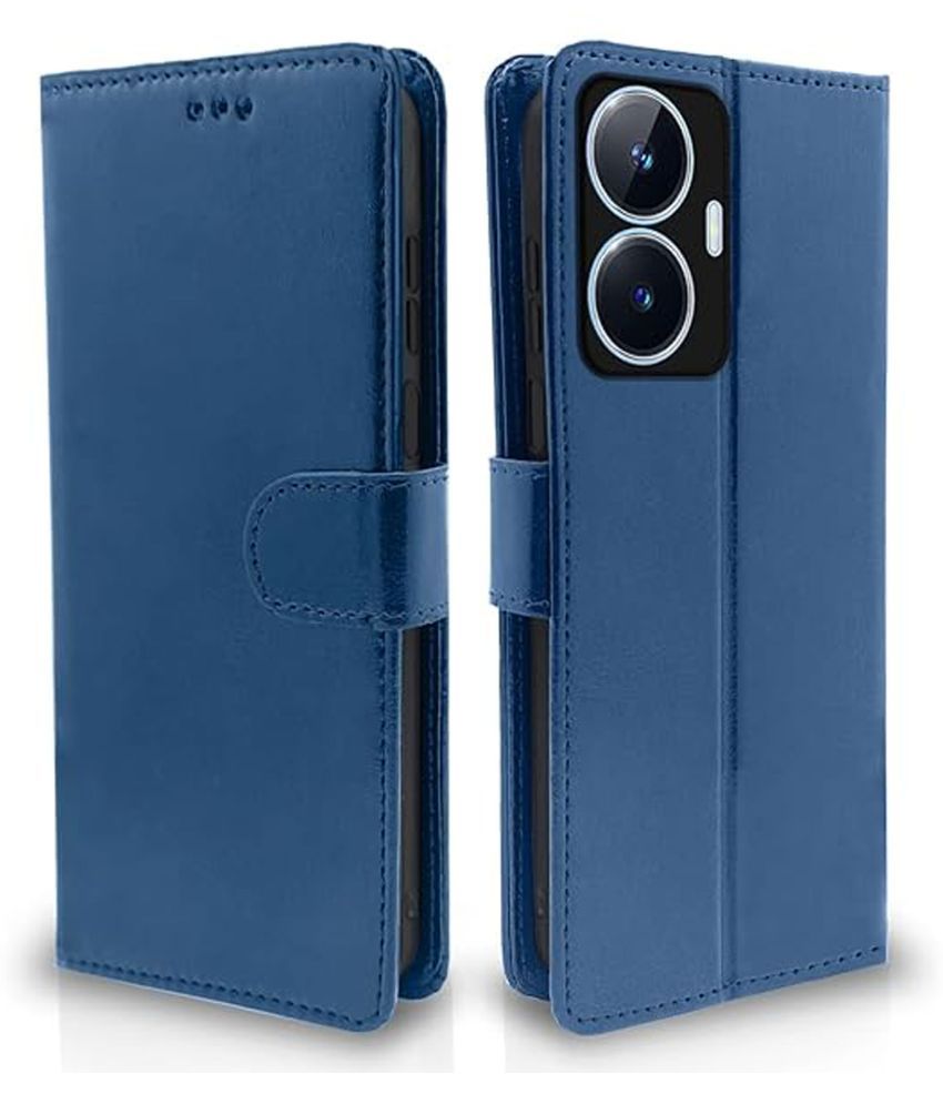     			Brampton Blue Flip Cover Artificial Leather Compatible For Realme Narzo N55 ( Pack of 1 )