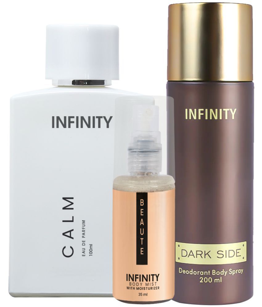     			CFS Calm EDP Perfume 100ml, Dark Side Deo Body Spray 200ml, Beaute Body Mist 35ml Long Lasting Perfume Pack of 3