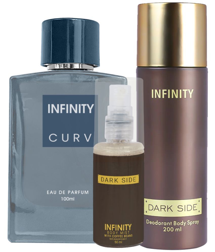     			CFS Curv EDP Perfume 100ml, Dark Side Deo Body Spray 200ml, Dark Side Body Mist 35ml Long Lasting Perfume Pack of 3