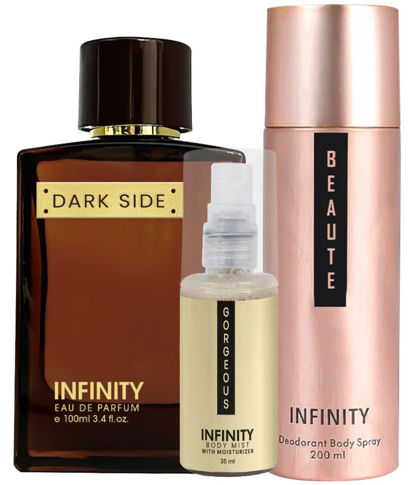     			CFS Dark Side EDP Perfume 100ml,Beaute Deo Body Spray 200ml,Gorgeous Body Mist 35ml Long Lasting Perfume Pack of 3