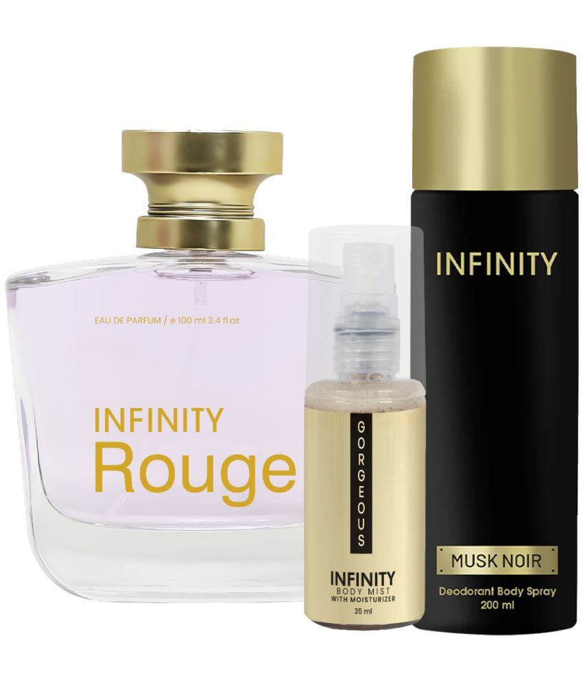     			CFS Rouge EDP Perfume 100ml, Musk Noir Deo Body Spray 200ml, Gorgeous Body Mist 35ml Long Lasting Perfume Pack of 3