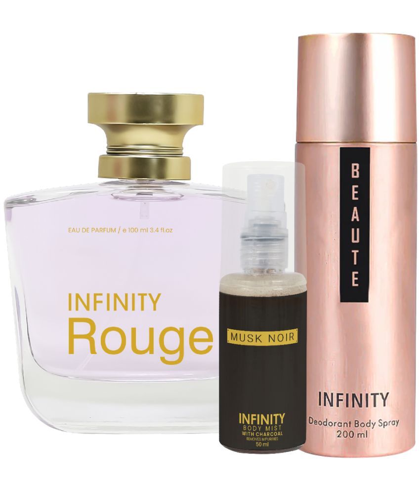     			CFS Rouge EDP Perfume 100ml, Beaute Deo Body Spray 200ml, Musk Noir Body Mist 35ml Long Lasting Perfume Pack of 3