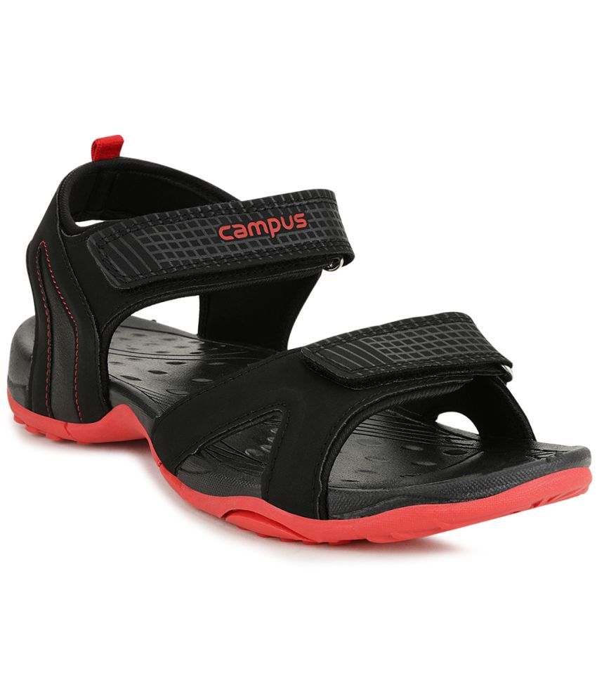     			Campus - Black Men's Floater Sandals