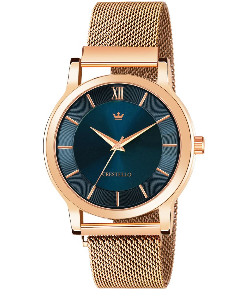     			Crestello Rose Gold Metal Analog Men's Watch