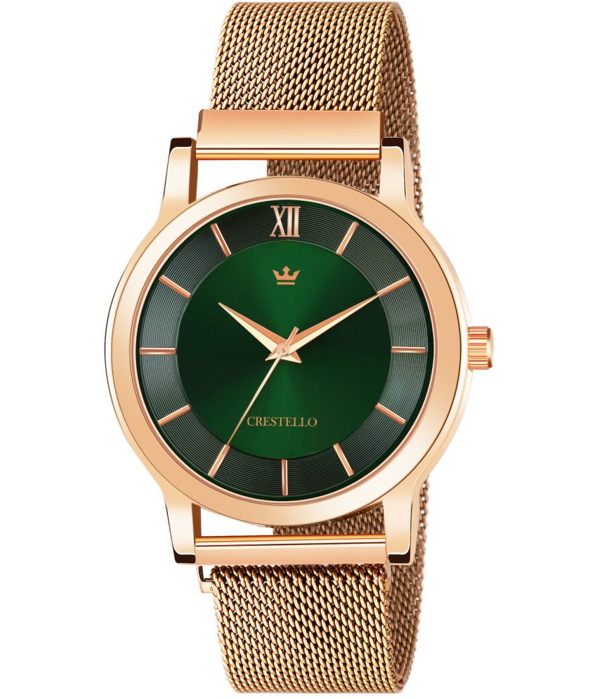     			Crestello Rose Gold Metal Analog Men's Watch