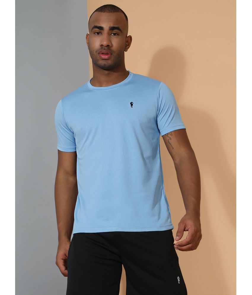     			EPPE Light Blue Polyester Regular Fit Men's Sports T-Shirt ( Pack of 1 )