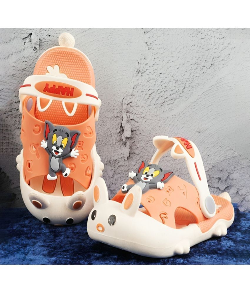     			FASMANIA - Orange Boy's Clogs ( 1 Pair )