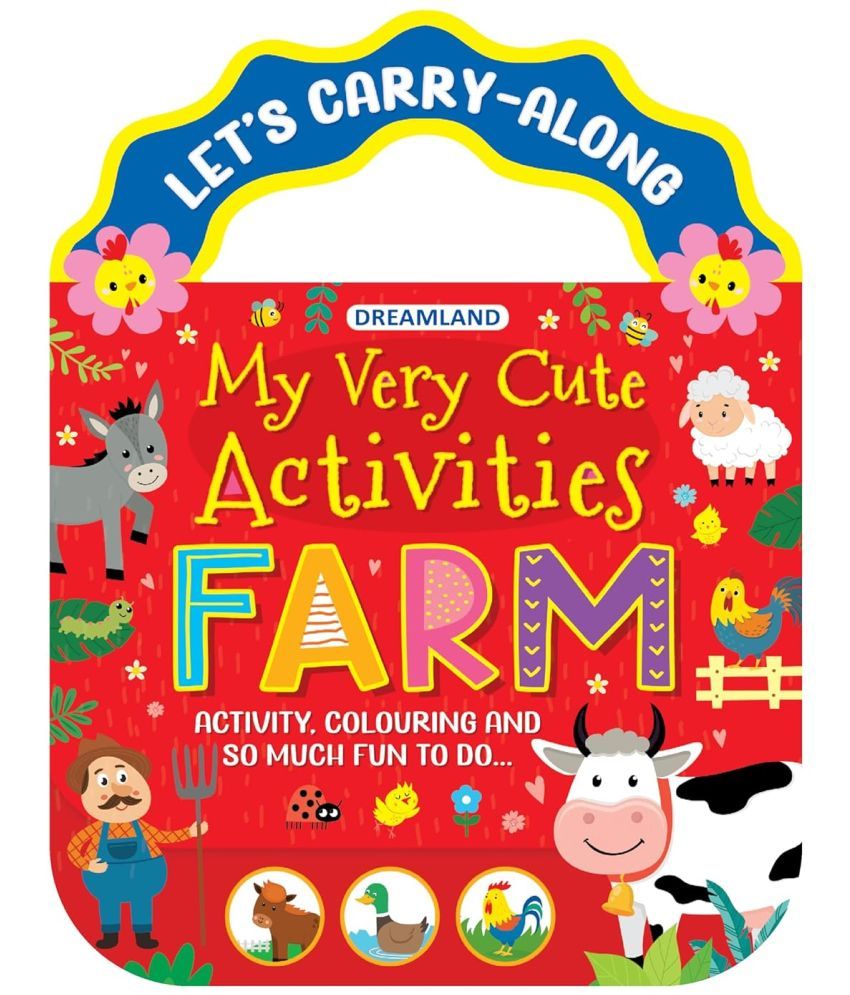     			Farm- Let's Carry-Along Activity, Colouring Book for Kids Age 3 -8 years (My Very Cute Activities Series)