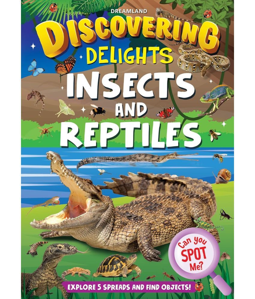     			Insects and Reptiles Discovering Delights Flap Book for Kids Age 4 - 10 years