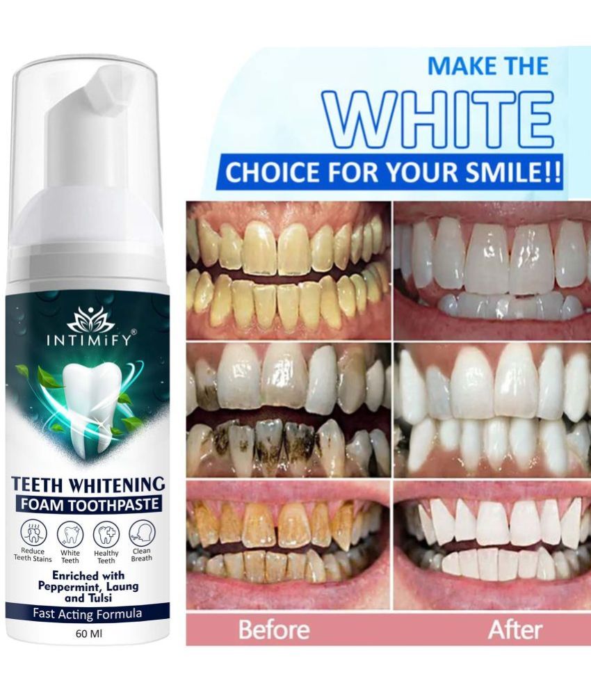     			Intimify Teeth Whitening Foam, Natural Denture Oral Kit, Remove Smoke Stain, Toothpaste 60 Ml