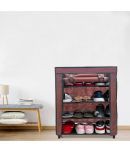 PHILOSHOP Metal 4 Tier Shoe Rack Brown